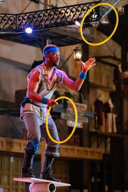 a pirate during the preshow