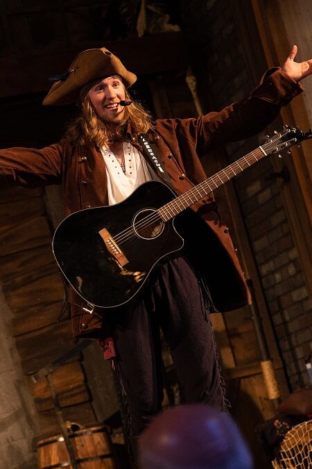 Preshow images of a pirate