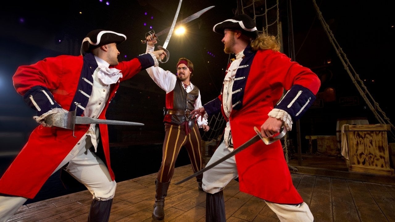 A sword fight breaks out