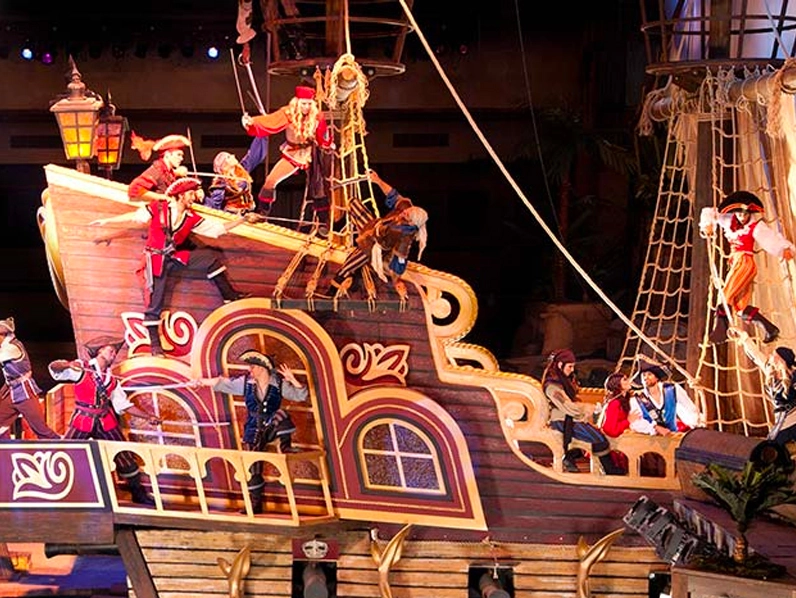 Pirate ship stage at Pirates Voyage Dinner and Show