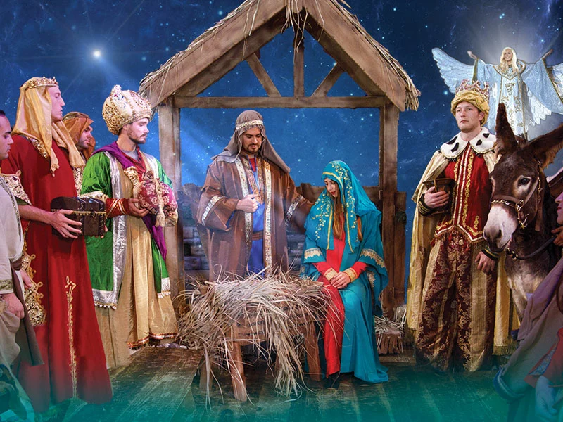 Live nativity scene at Pirates Voyage