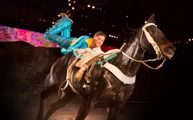 trick rider at Dolly Parton's Stampede