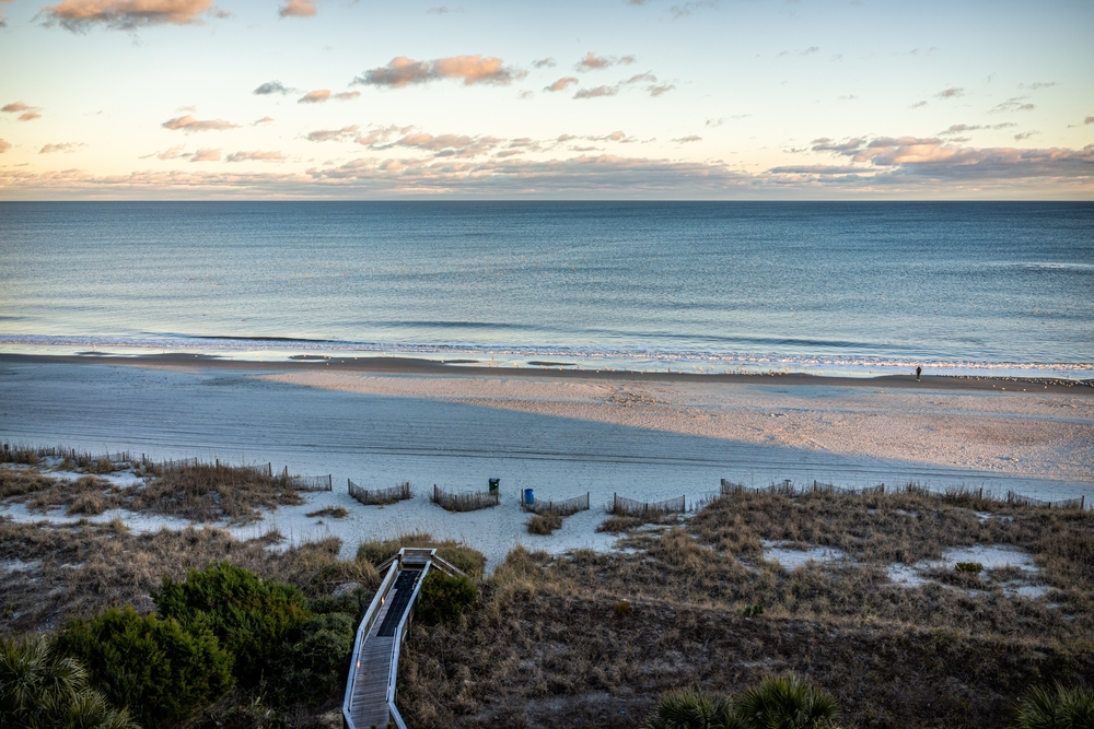 aerial view of Myrtle Beach during the winter