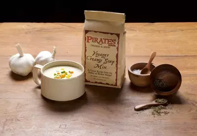 soup and soup mix at Pirates Voyage