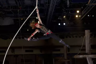Pirate performing rope trick