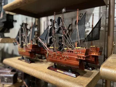 handcrafted pirate ships