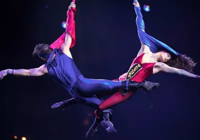 pirates performing aerial act