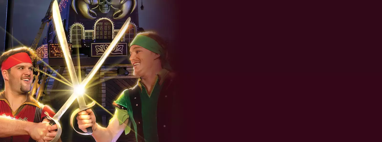 Crimson and Emerald pirates battling