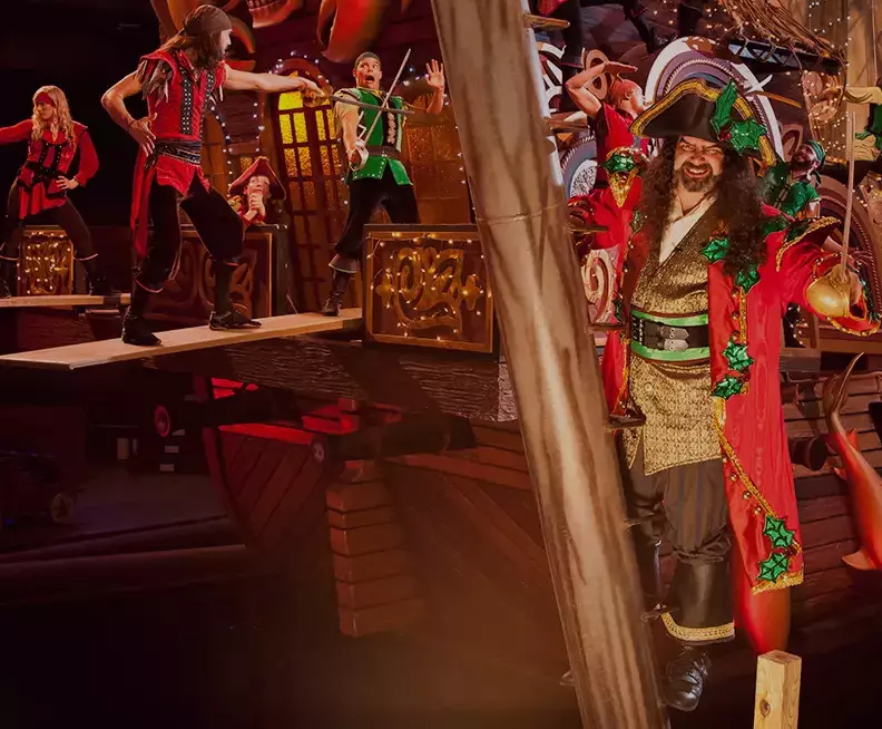 Blackbeard during Pirates Christmas show